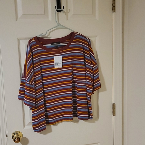 Striped oversized crop top - Picture 1 of 1